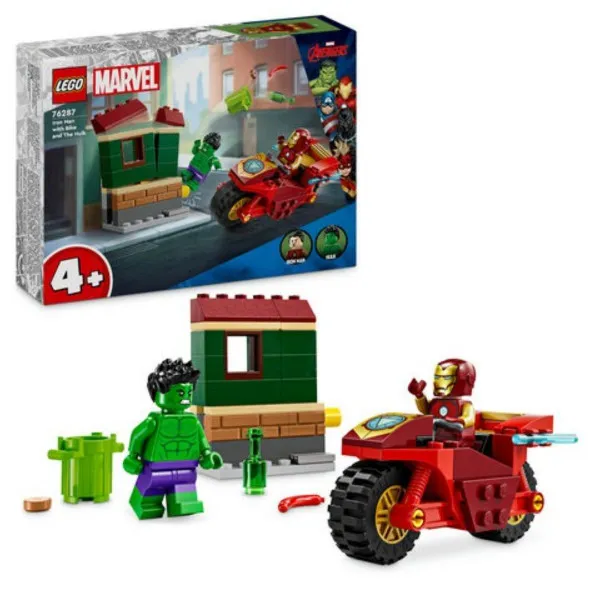 LEGO IRON MAN I HULK NA MOTOCIKLU 