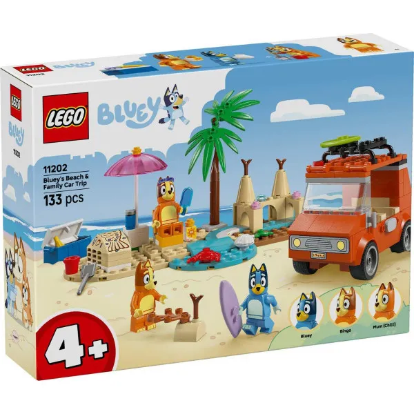LEGO 4PLUS BERRY 2025 BLUEYEVA PLAŽA I PUTOVANJE PORODICE AUTOM 4+ 