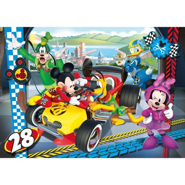 PUZZLE 24 MAXI MICKEY I TRKAĆI AUTO 