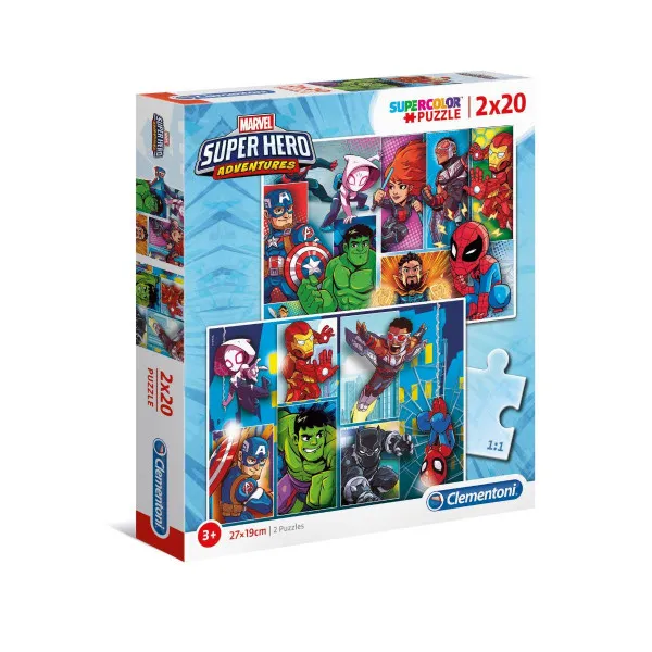 PUZZLE 2X20 SUPRHERO 