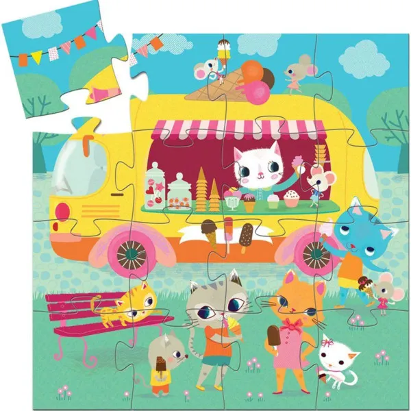 PUZZLE - Ice cream truck 16 pcs DJ07264 