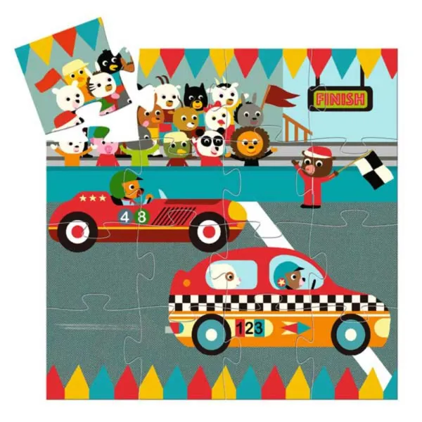 PUZZLE - The racing car  - 16 pcs DJ07273 