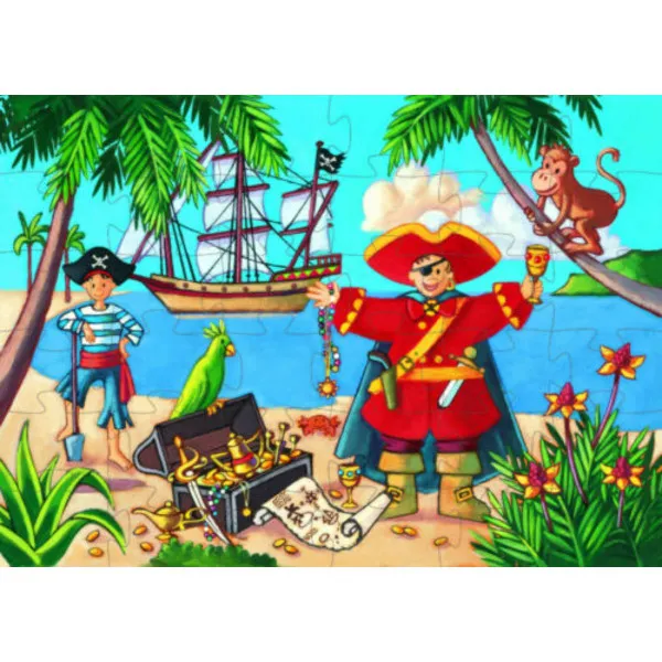 PUZZLE - The pirate and his treasure 36 pcs 