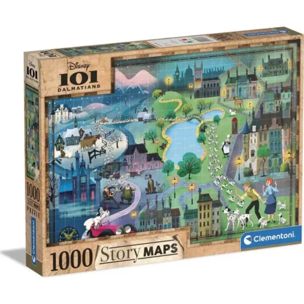 PUZZLE 1000 DISNEY MAPS 101 DALMAT. 