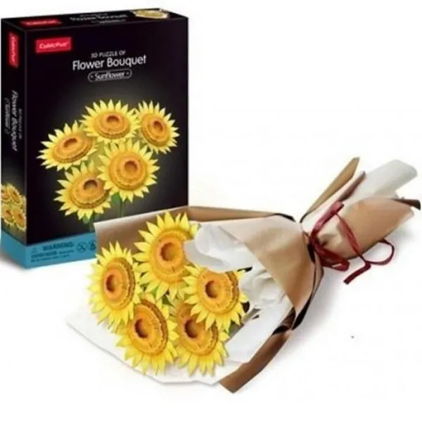 PUZZLE CUBIC FUN FLOWER BOUQUET SUNFLOWER 