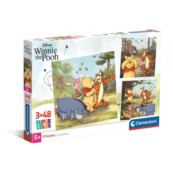 PUZZLE 3X48 SQUARE DISNEY WINNIE THE POOH 