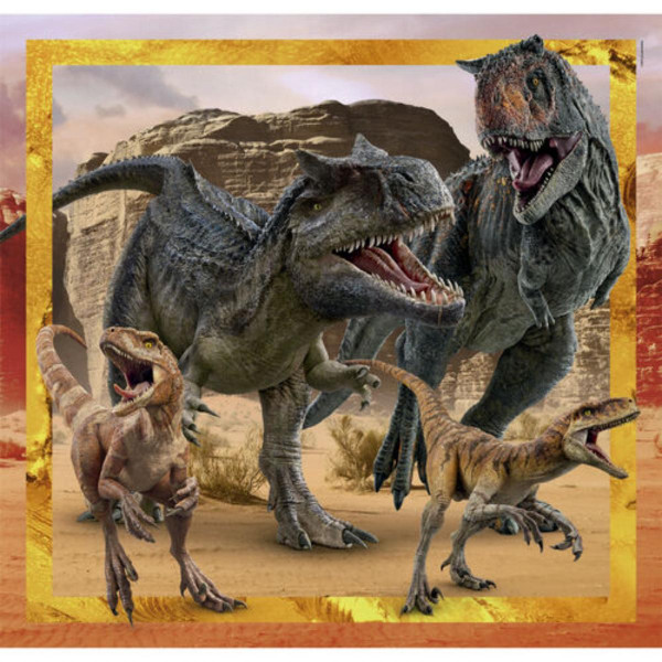 PUZZLE 3X48 SQUARE JURASSIC WORLD 