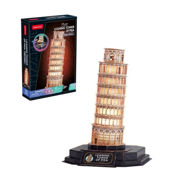 CUBIC FUN PUZZLE LEANING TOWER OF PISA NIGHT 