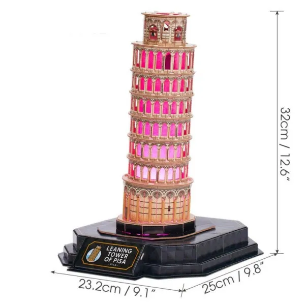 CUBIC FUN PUZZLE LEANING TOWER OF PISA NIGHT 