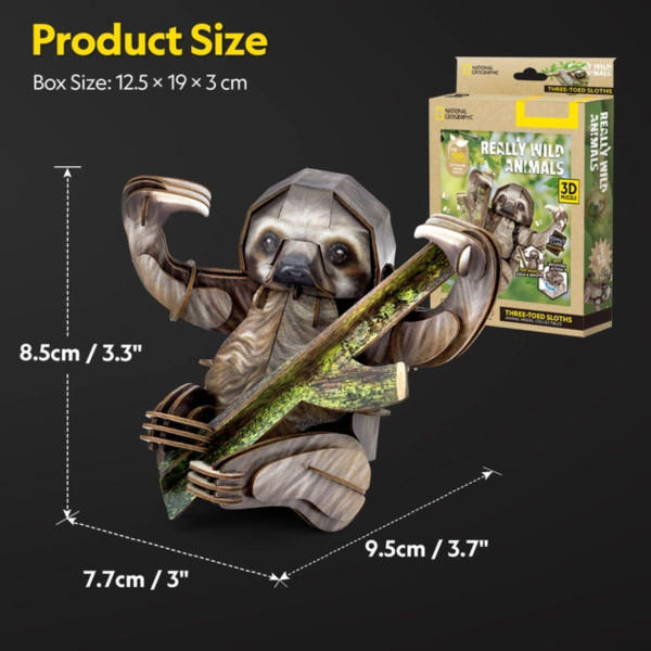 PUZZLE CUBIC FUN THREE TOED SLOTHS 