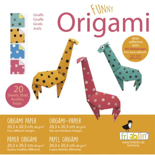 Origami žirafa 20x20 