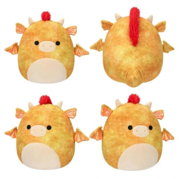 SQUISHMALLOWS 40CM ŽUTI ZMAJ SA CRVENOM KOSOM 