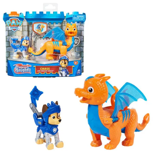 PAW PATROL KNIGHT FIGURA+ZMAJ CHASE 