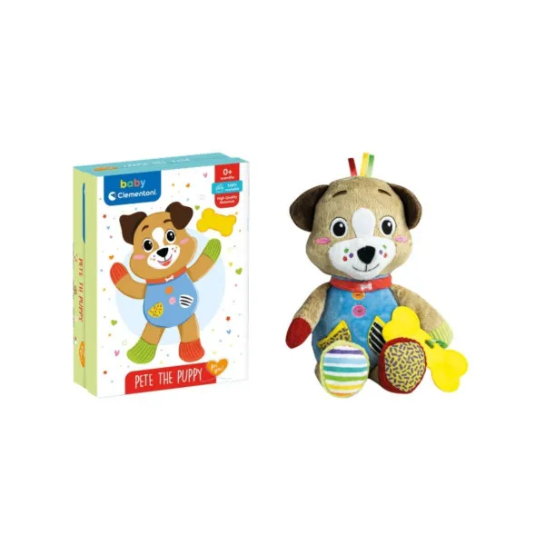 PLIŠANI PAS U KUTIJI CLEMENTONI 