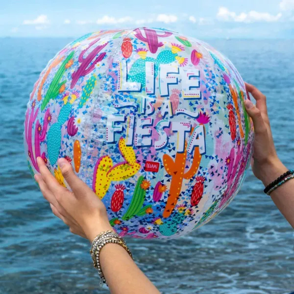 LOPTA ZA PLAŽU - GLITTER BEACH BALL - CACTUS 