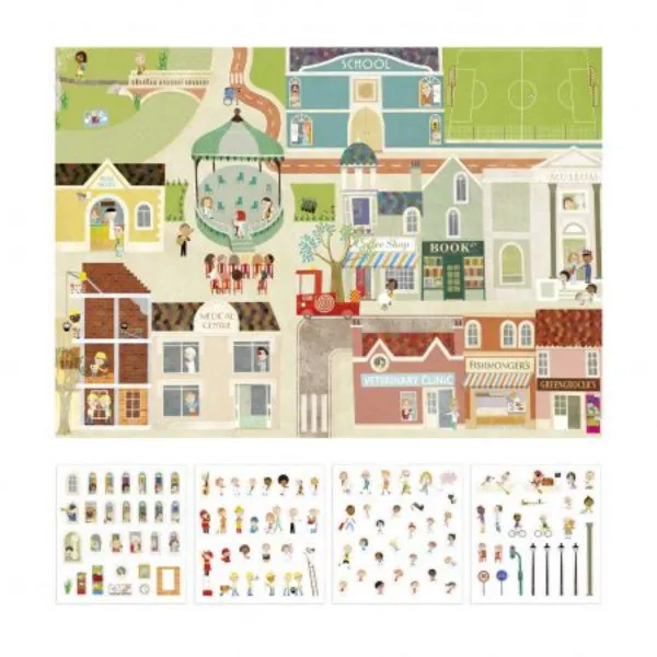 B.GIANT POSTER + 100 CITY STICKERS 19430AP 