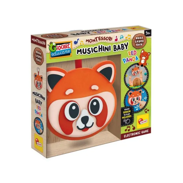 MONTESSORI DRVENA CRVENA PANDA KOJA PJEVA 