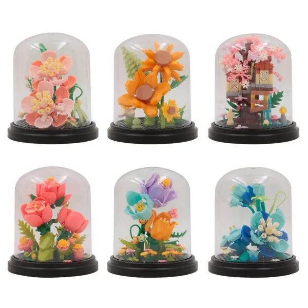 MINI KOCKE-SLAGALICE FLOWERS 6 ASST 