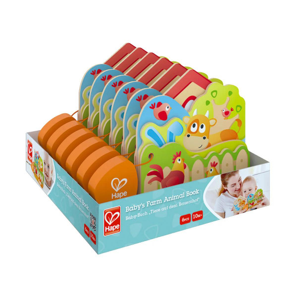 Hape drvena edukativna knjiga farma H0046 