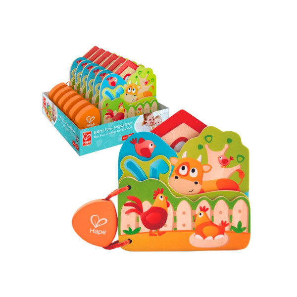 Hape drvena edukativna knjiga farma H0046 