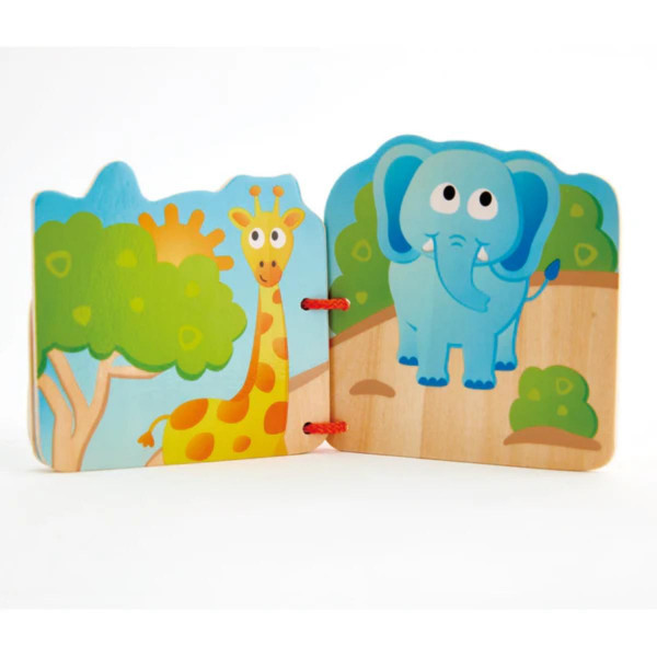 Hape drvena edukativna knjiga divlje životinje H0047 