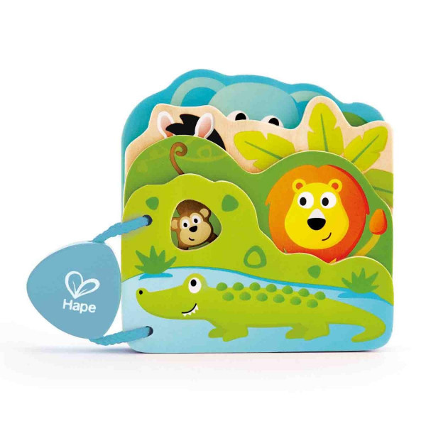 Hape drvena edukativna knjiga divlje životinje H0047 