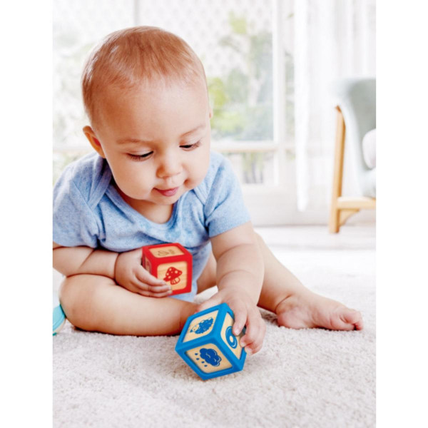 Hape drvene kocke sa silikonskim ivicama 4/1 H0132 