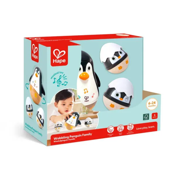 Hape baby drvena igračka Pingvin H0136 