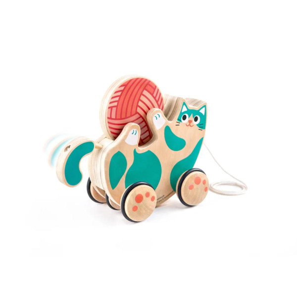Hape igračka na povlačenje+zvečka maca H0366 