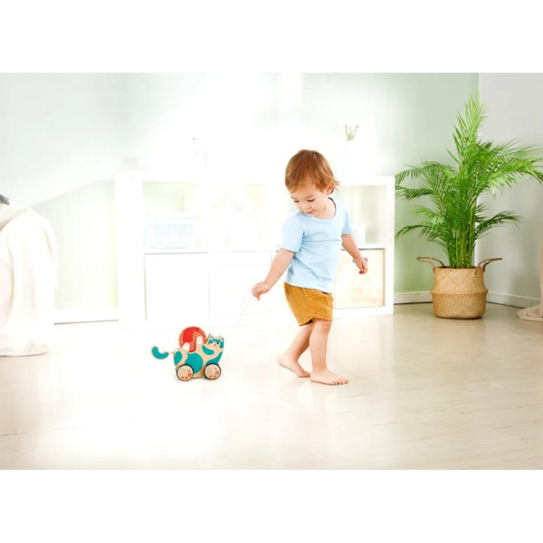 Hape igračka na povlačenje+zvečka maca H0366 