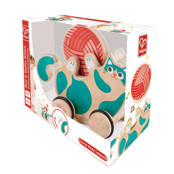 Hape igračka na povlačenje+zvečka maca H0366 