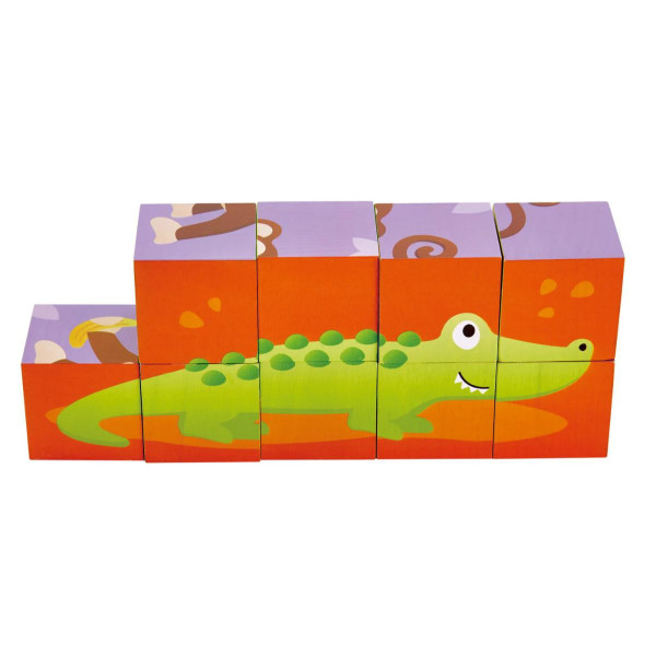 Hape puzzle kocke 6 slika Jungle H1619 