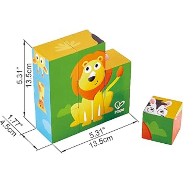 Hape puzzle kocke 6 slika Jungle H1619 