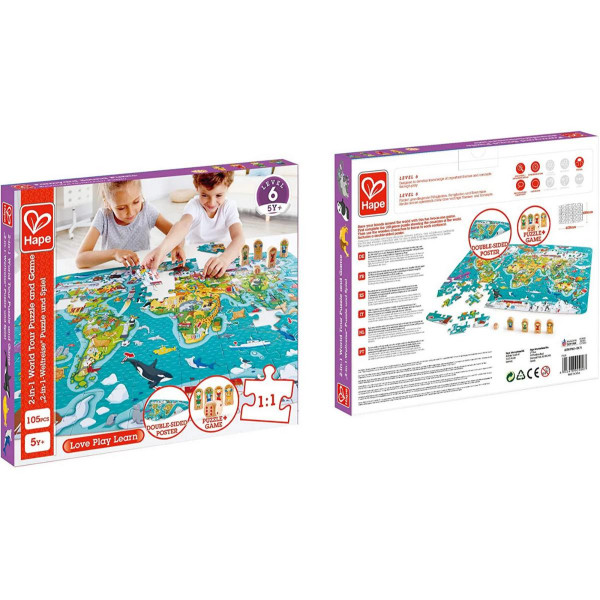Hape puzzle karta svijeta H1626 