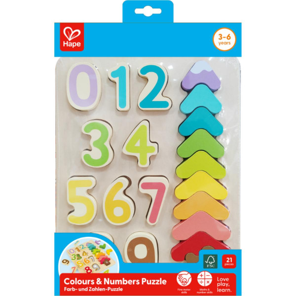 Hape drvene puzzle boje i brojevi H1657 