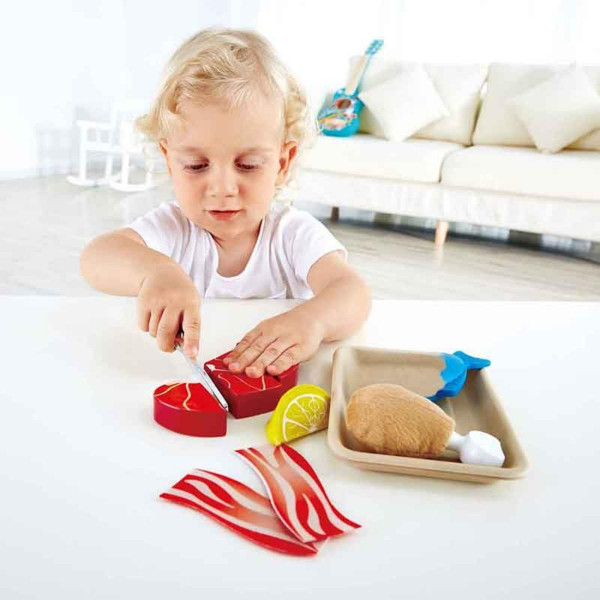 Hape drveni set za igru meso i riba H3155 