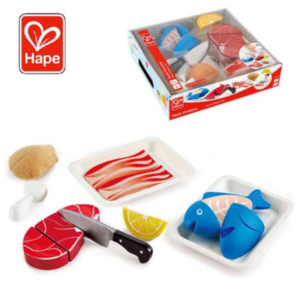 Hape drveni set za igru meso i riba H3155 