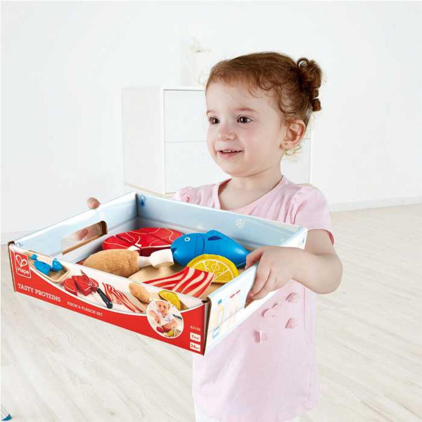 Hape drveni set za igru meso i riba H3155 