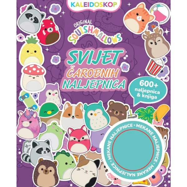 SQUISHMALLOWS KNJIGA SA BOMBASTIČNIM NALJEPNICAMA 