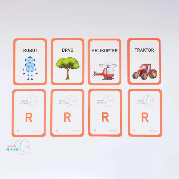 LOGOPEDSKE KARTICE-SLOVO R-LATINICA 