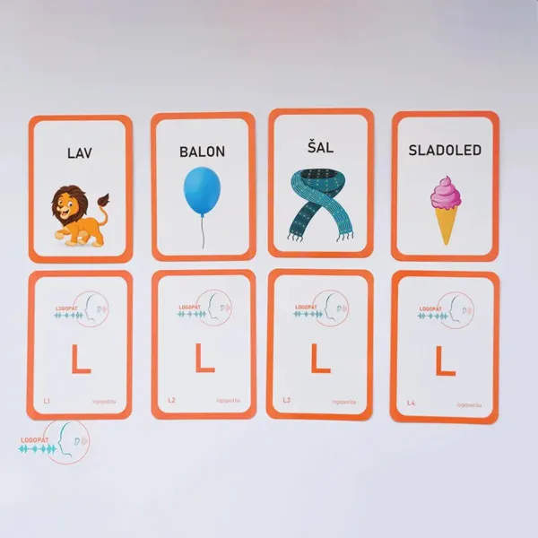 LOGOPEDSKE KARTICE-SLOVO L-LATINICA 