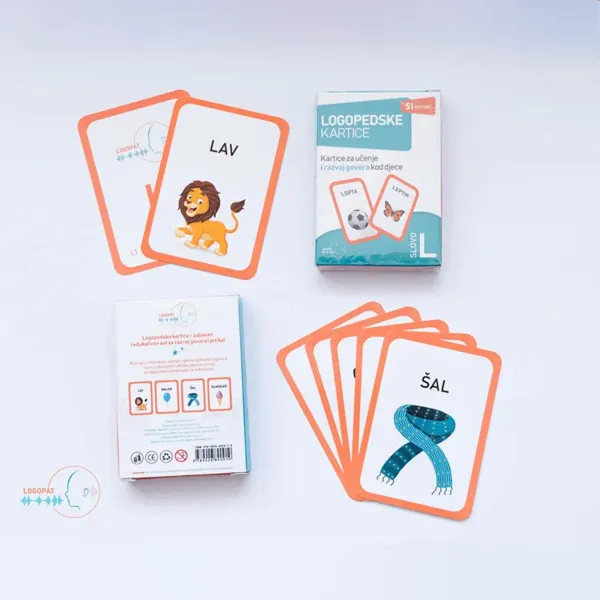 LOGOPEDSKE KARTICE-SLOVO L-LATINICA 