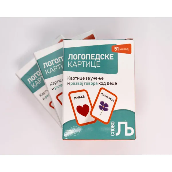 LOGOPEDSKE KARTICE-SLOVO LJ-ĆIRILICA 
