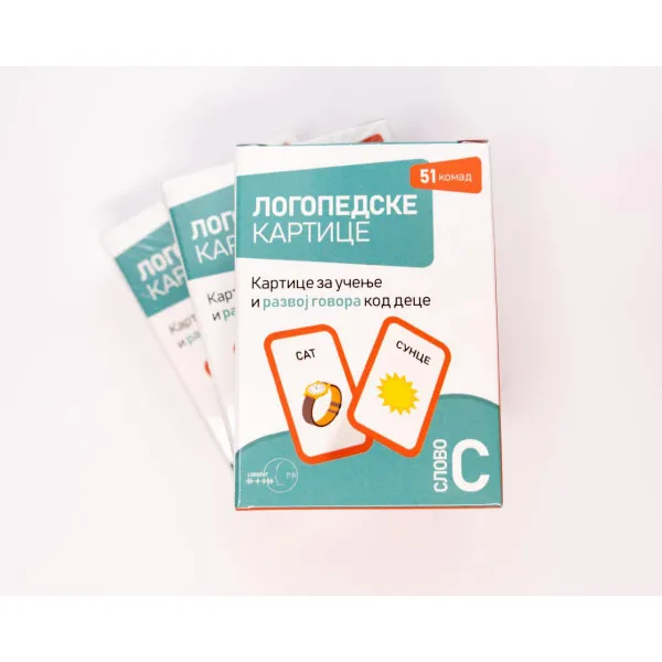 LOGOPEDSKE KARTICE-SLOVO S-ĆIRILICA 