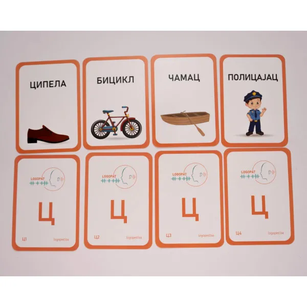 LOGOPEDSKE KARTICE-SLOVO C-ĆIRILICA 