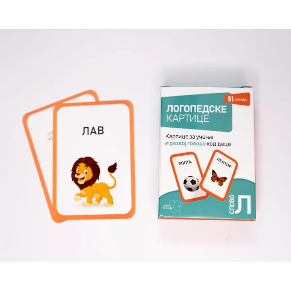 LOGOPEDSKE KARTICE-SLOVO L-ĆIRILICA 