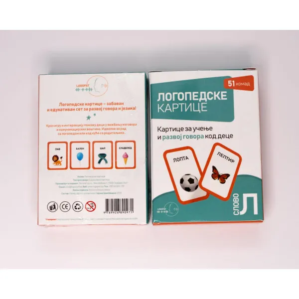 LOGOPEDSKE KARTICE-SLOVO L-ĆIRILICA 
