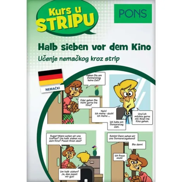 PONS kurs u stripu - nemački: halb sieben vor dem Kino 