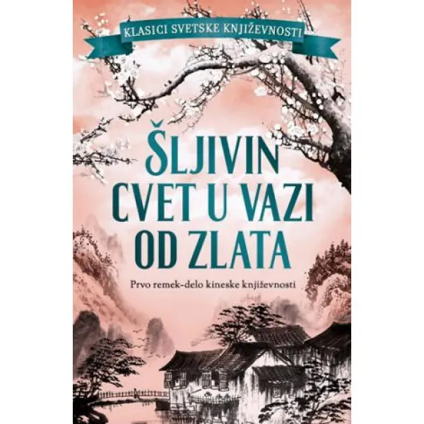 Šljivin cvet u vazi od zlata 