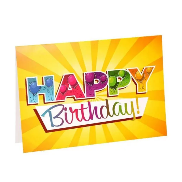 ČESTITKA HAPPY B TEXT/SUNCE 